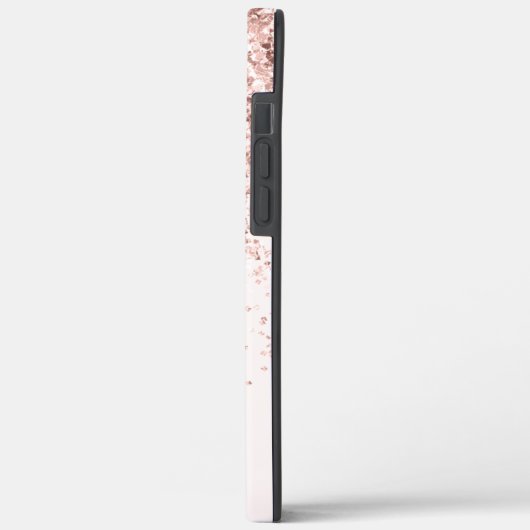 Modern roze girly glitter initiaal monogram Case-Mate iPhone case (Achterkant / Links)