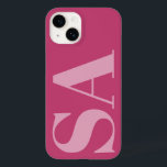 Modern roze girly initiaal minimaal monogram Case-Mate iPhone 14 hoesje<br><div class="desc">Modern roze girly initiaal monogram minimal hedendaags telefoonhoesontwerp</div>