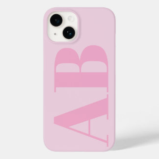 Modern Roze Girly Initiaal Minimal Monogram Hoesje