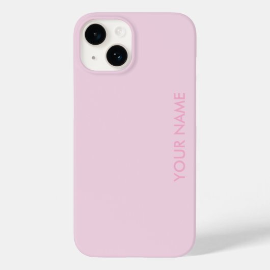 Modern Roze Girly Initiaal Minimal Monogram Hoesje (Achterkant)