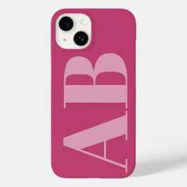 Modern Roze Girly Initiaal Minimal Monogram Hoesje