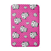 Modern Roze Girly Kawaii Schattige Panda Beer Polk Badmat (Voorkant Verticaal)