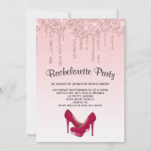 Modern roze glitter - Bachelorette op hoog niveau Kaart (Voorkant)