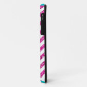 Modern Roze Glitter Chevron Monogram IPHONE 5 Hoes (Achterkant/links)