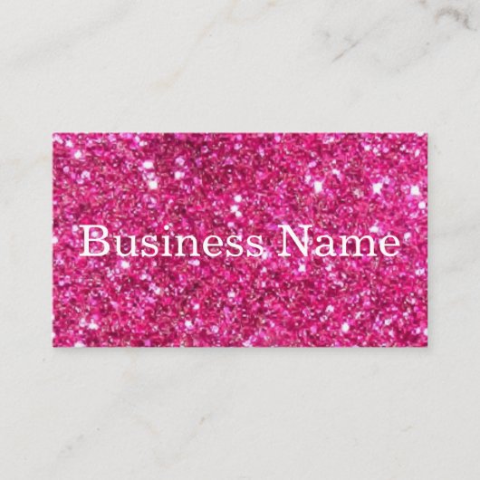 Modern roze glitter Gepersonaliseerd gepersonalise Visitekaartje (Voorkant)