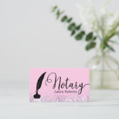 Modern roze Glitter Loan Signing Agent Business Visitekaartje (Staand voorkant)