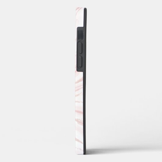 Modern Roze Glitter Marmer Case-Mate iPhone Case (Achterkant / Links)