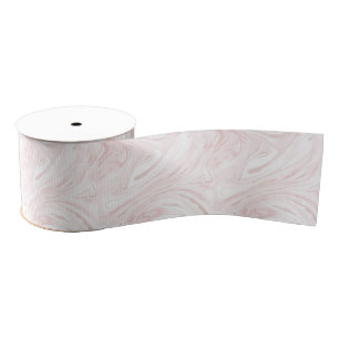 Modern Roze Glitter Marmer Grosgrain Lint