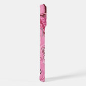 Modern Roze Glitter Marmer iPhone Hoesje (Rechterkant)