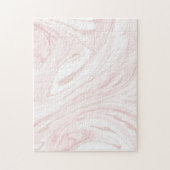 Modern Roze Glitter Marmer Legpuzzel (Verticaal)