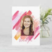 Modern Roze & Gold Arched Afstuderen Hartelijk dan Kaart (Staand voorkant)