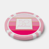 Modern Roze & Goud 50 en fantastische verjaardag Poker Chips (Enkel)
