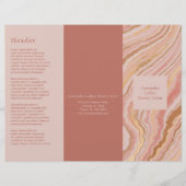Modern Roze Goud Abstract Elegante Trifold Brochur (Voorkant)