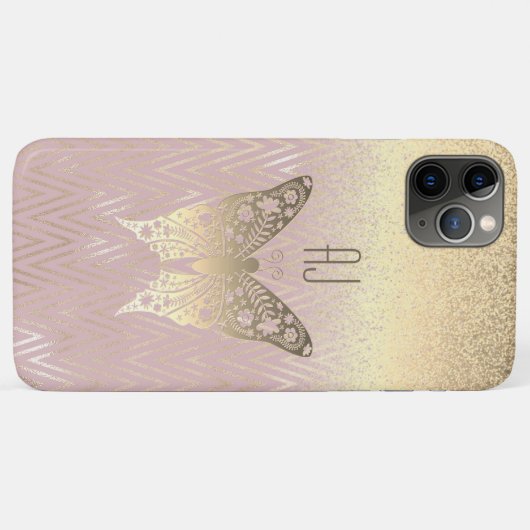 Modern Roze Goud Case-Mate iPhone Case (Achterkant (horizontaal))