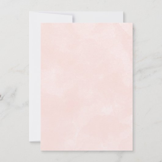 Modern Roze Goud Elegant Bloemen Baby shower Kaart (Achterkant)