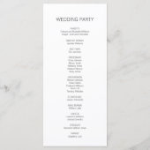 Modern Roze Goud Liefde Trouwprogramma Programmakaart (Achterkant)