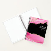 Modern Roze Goud Marmer Girly Chic Naam Notitieboe Notitieboek (Binnen)