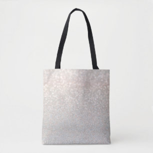 modern, roze, gouden, glanzend, ombre, bloos, tote bag
