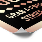 Modern Roze Gouden Trouw Foto Booth Bord Poster (Hoek)