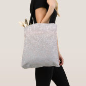 modern, roze, goudkleurig, glanzend, ombre, blush, tote bag (Dichtbij)
