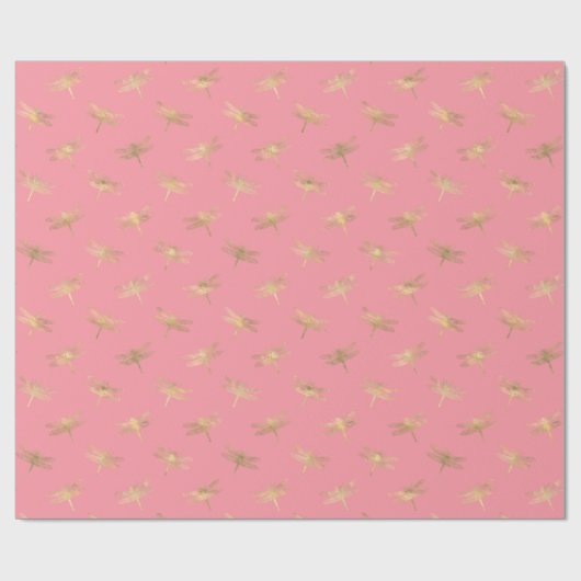 Modern roze goudkoppen cadeaupapier (Vlak)