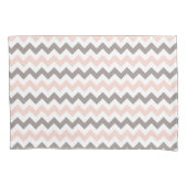 Modern Roze Grijs Chevron Patroon Kussensloop (Voorkant)