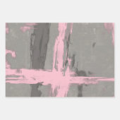 Modern Roze Grijs Mallow rustiek abstract Inpakpapier Vel (Voorkant 3)