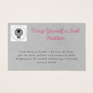 Modern Roze Grijs QR Code Visitekaartje