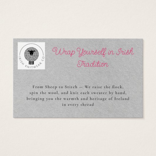 Modern Roze Grijs QR Code Visitekaartje (Voorkant)