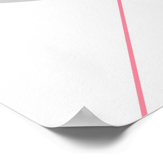 Modern Roze Grijs Zwart Gebroken Wit Poster (Hoek)