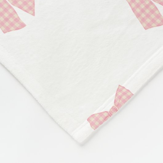 Modern roze haar boog patroon fleece deken (Hoek)