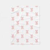 Modern roze haar boog patroon fleece deken (Voorkant)