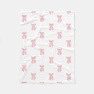 Modern roze haar boog patroon fleece deken