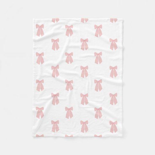 Modern roze haar boog patroon fleece deken (Voorkant)