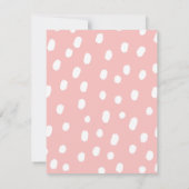 Modern roze HALLO script Notitiekaartje (Achterkant)