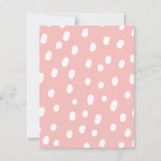 Modern roze HALLO script Notitiekaartje (Achterkant)