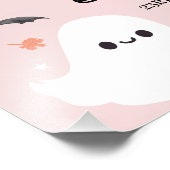 Modern roze Halloween Welkom Baby shower Teken Foto Afdruk (Hoek)