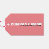 Modern roze handgemaakt voor jou. cadeaulabel (Achterkant Horizontaal)