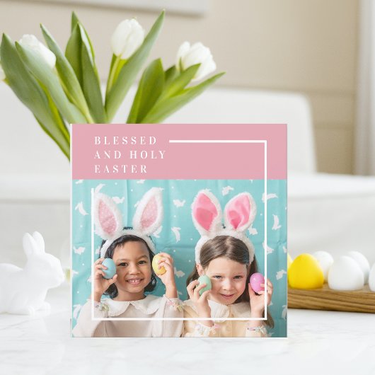 Modern Roze Happy Blessed | Fotocadeau