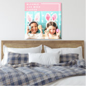 Modern Roze Happy Blessed | Fotocadeau Canvas Afdruk (Insitu (Slaapkamer))