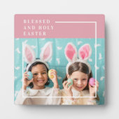 Modern Roze Happy Blessed | Fotocadeau Fotoplaat (Voorkant)