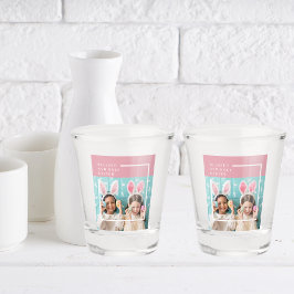 Modern Roze Happy Blessed | Fotocadeau Shot Glas