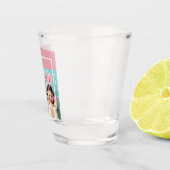 Modern Roze Happy Blessed | Fotocadeau Shot Glas (Rechts)