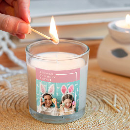 Modern Roze Happy Blessed | Fotocadeau Vierkante Sticker