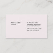 Modern roze hardehaarlijst zwart visitekaartje (Achterkant)