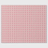 Modern roze hart Pattern Girly Cadeaupapier (Vlak)