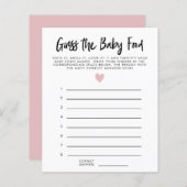 Modern Roze hart raadt het Baby-schoenenspel (Voorkant / Achterkant)