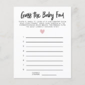 Modern Roze hart raadt het Baby-schoenenspel (Voorkant)