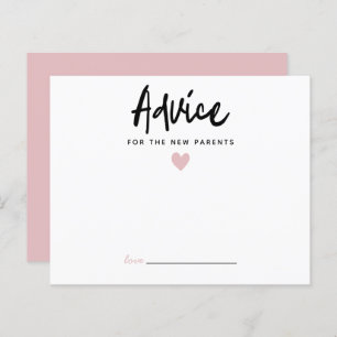Modern roze hartadvies voor de nieuwe ouders