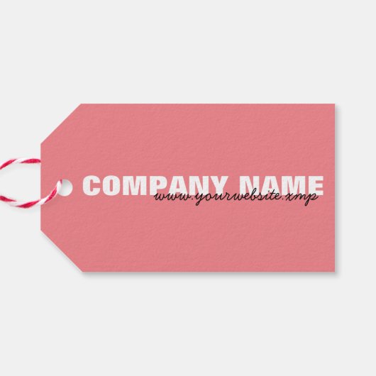 Modern Roze Hartelijk dank voor uw Orde Hangen Cadeaulabel (Achterkant Horizontaal)